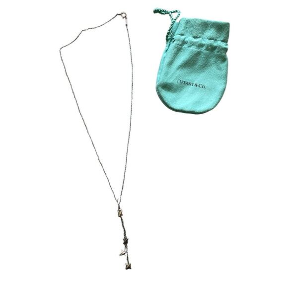 Tiffany & Co Sterling Silver Lariat Pendant Necklace with Pouch Timeless Luxury - Picture 3 of 9